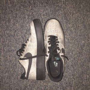 Nike Air Force 1 Low Metallic Silver Shoes